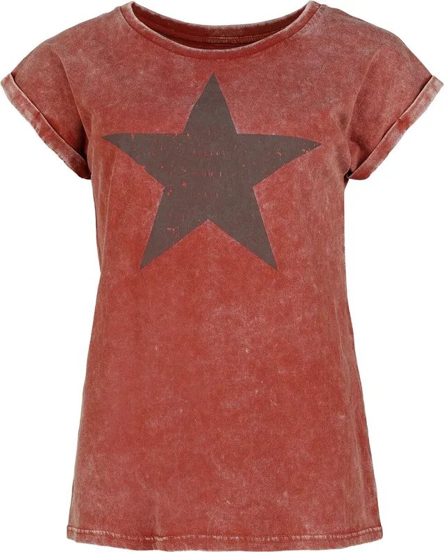 red-by-emp-damen-t-shirt-rot-sternenprint-kurzarm-gr-m image 1