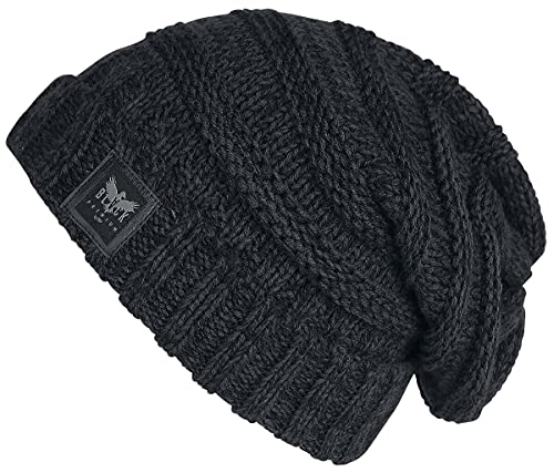 black-premium-beanie-unisex-m-tze-schwarz-grobstrick image 5
