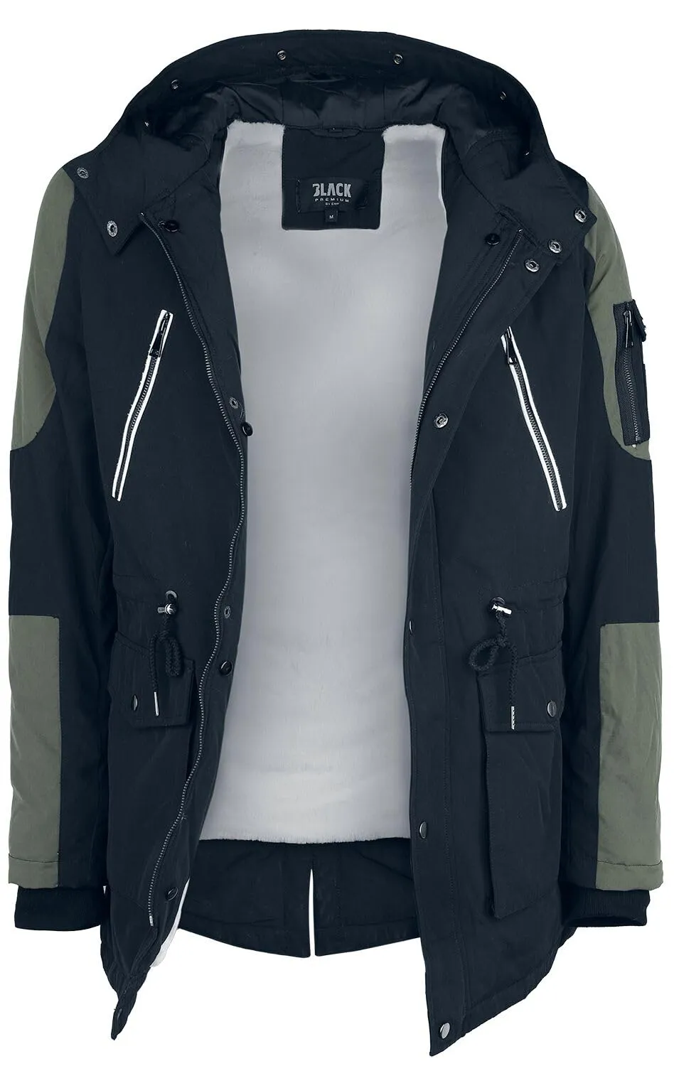 black-premium-by-emp-schwarz-gr-ne-winterjacke-kunstfell-herren image 1