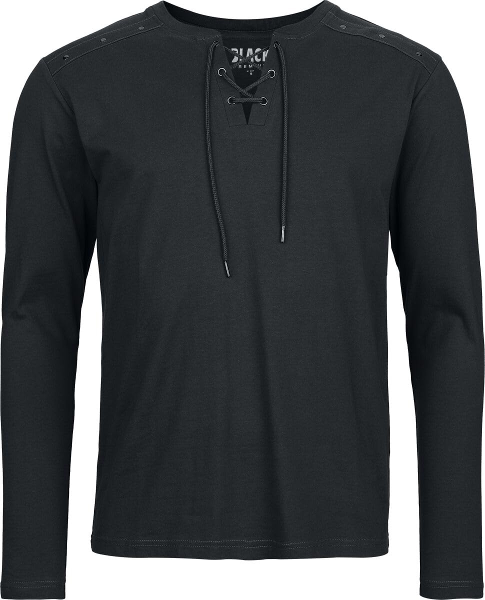 black-premium-by-emp-langarmshirt-schn-rung-schwarz-gr-l image 1