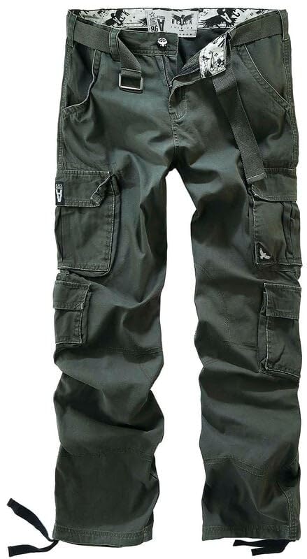 black-premium-herren-cargohose-army-vintage-schwarz image 7