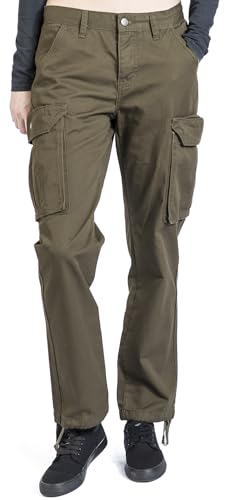 black-premium-by-emp-oliv-gr-ne-cargohose-damen-seitentaschen image 8
