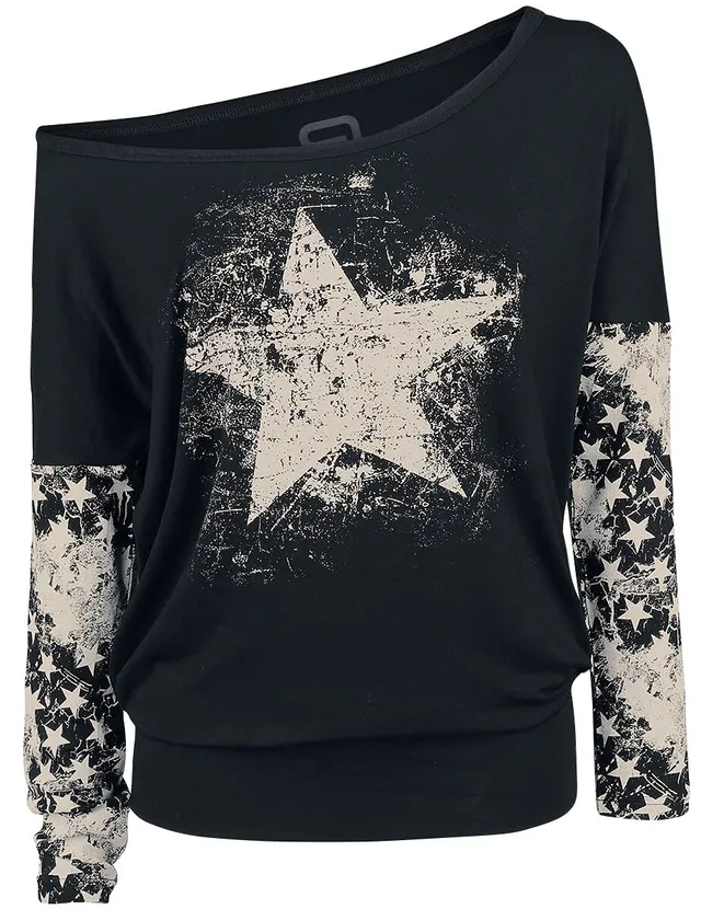 red-by-emp-longsleeves-langarmshirt-schwarz-s-sterne image 1