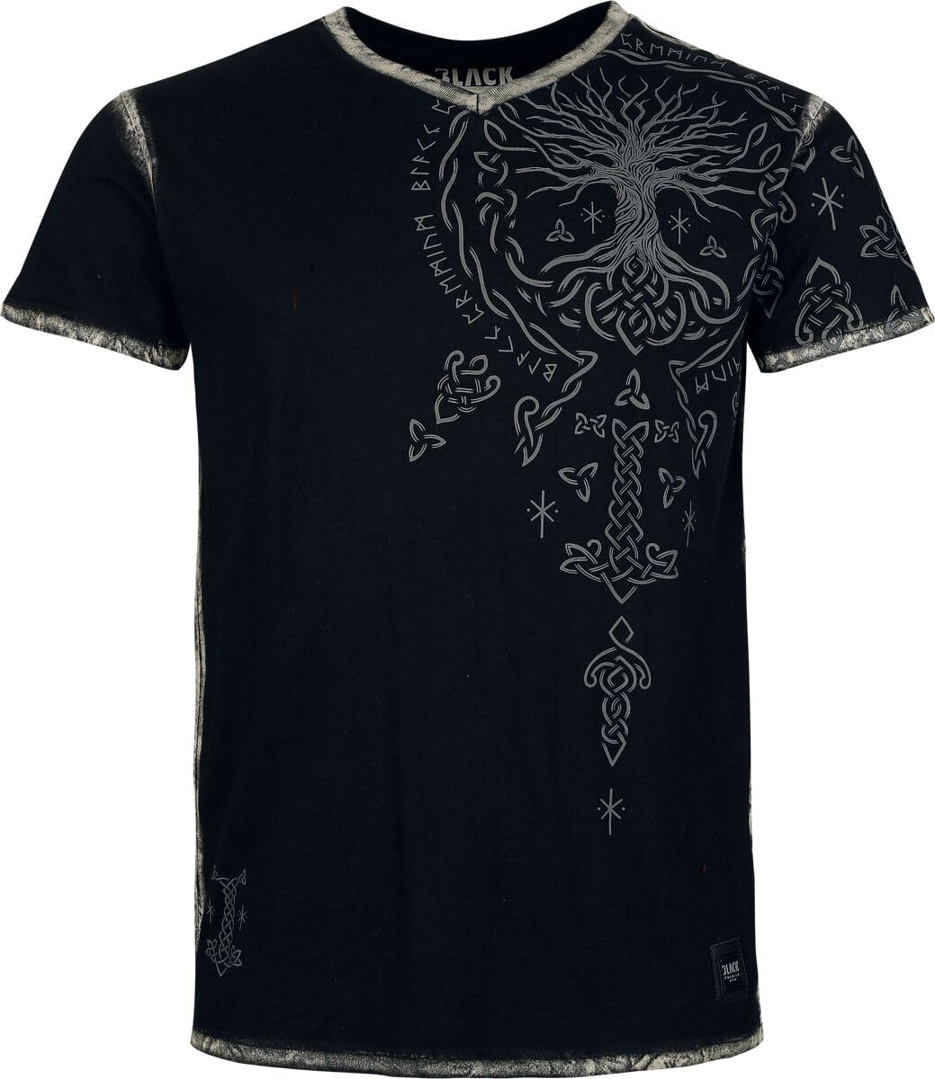 black-premium-by-emp-t-shirt-front-backprint-herren-schwarz image 1