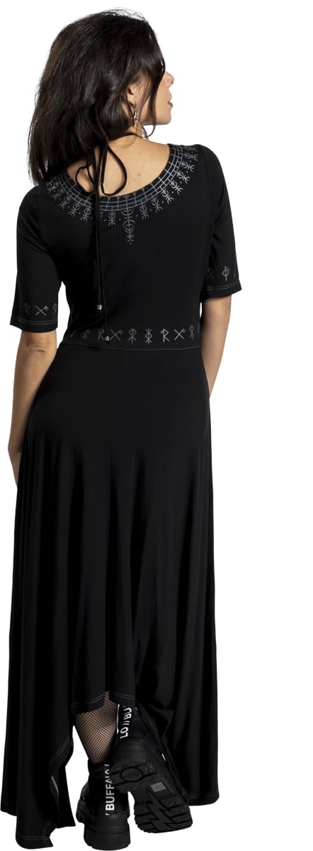 black-premium-by-emp-kleid-mit-schn-rung-lang-schwarz-damen image 6