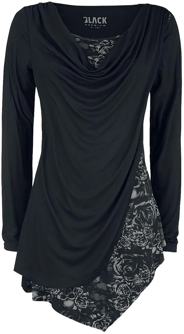black-premium-by-emp-langarmshirt-wasserfall-print-gr-m-schwarz image 1