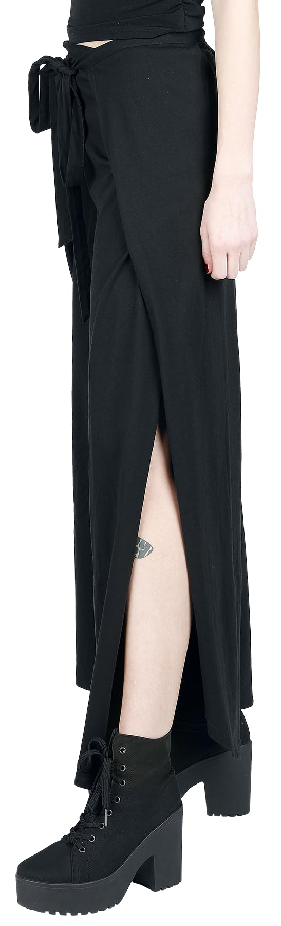 black-premium-damen-stoffhose-schwarz-schn-rbund image 5
