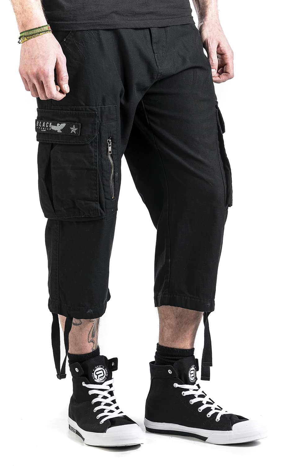 black-premium-army-vintage-cargohose-herren-schwarz-3-4 image 8
