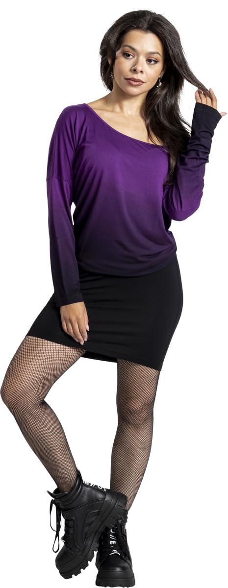red-by-emp-damen-kleid-kurz-schwarz-lila-farbverlauf image 2