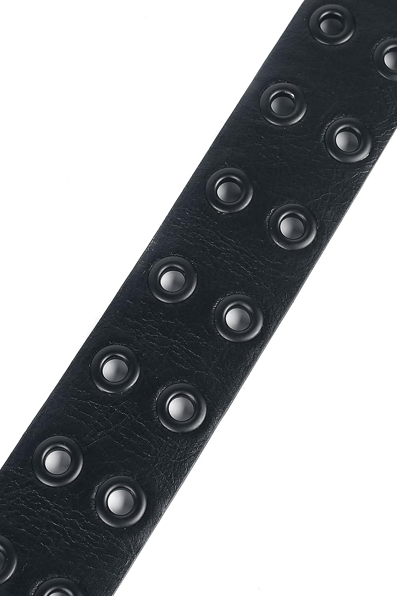 black-premium-unisex-g-rtel-schwarz-mit-lochnieten image 2