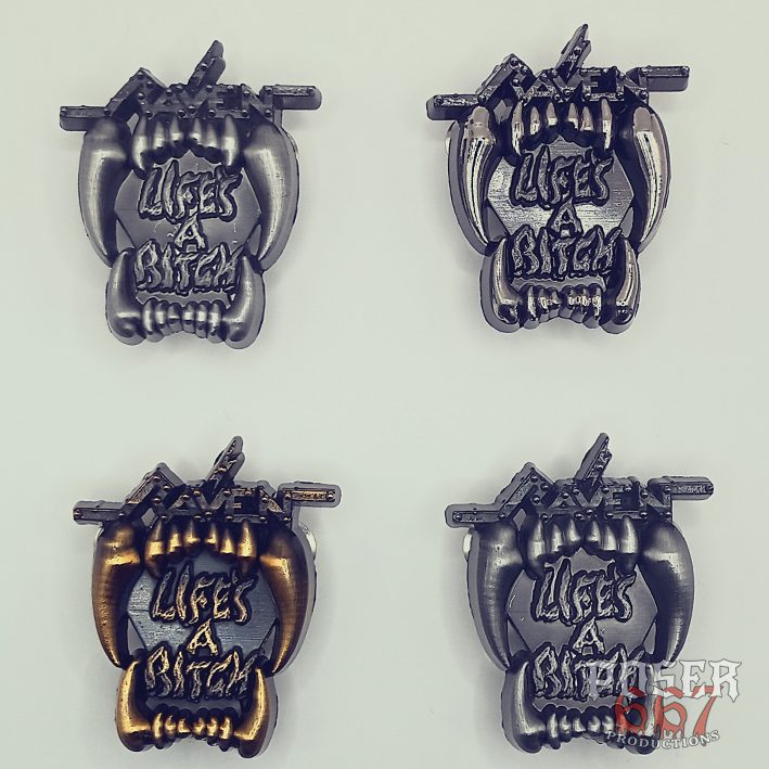 raven-life-s-a-bitch-3d-pin-5-cm-antik-silber image 2
