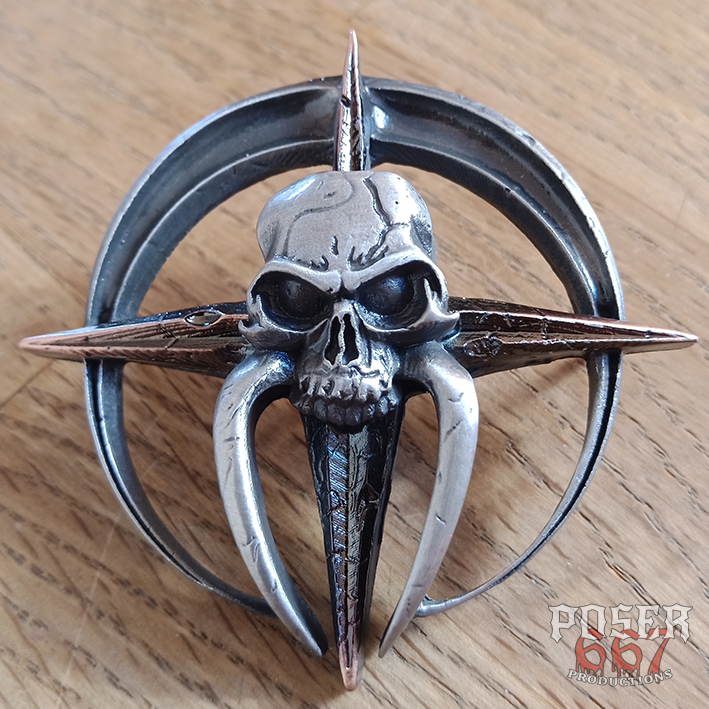 warpath-skull-3d-pin-metallpin-5-cm-antik-silber image 1