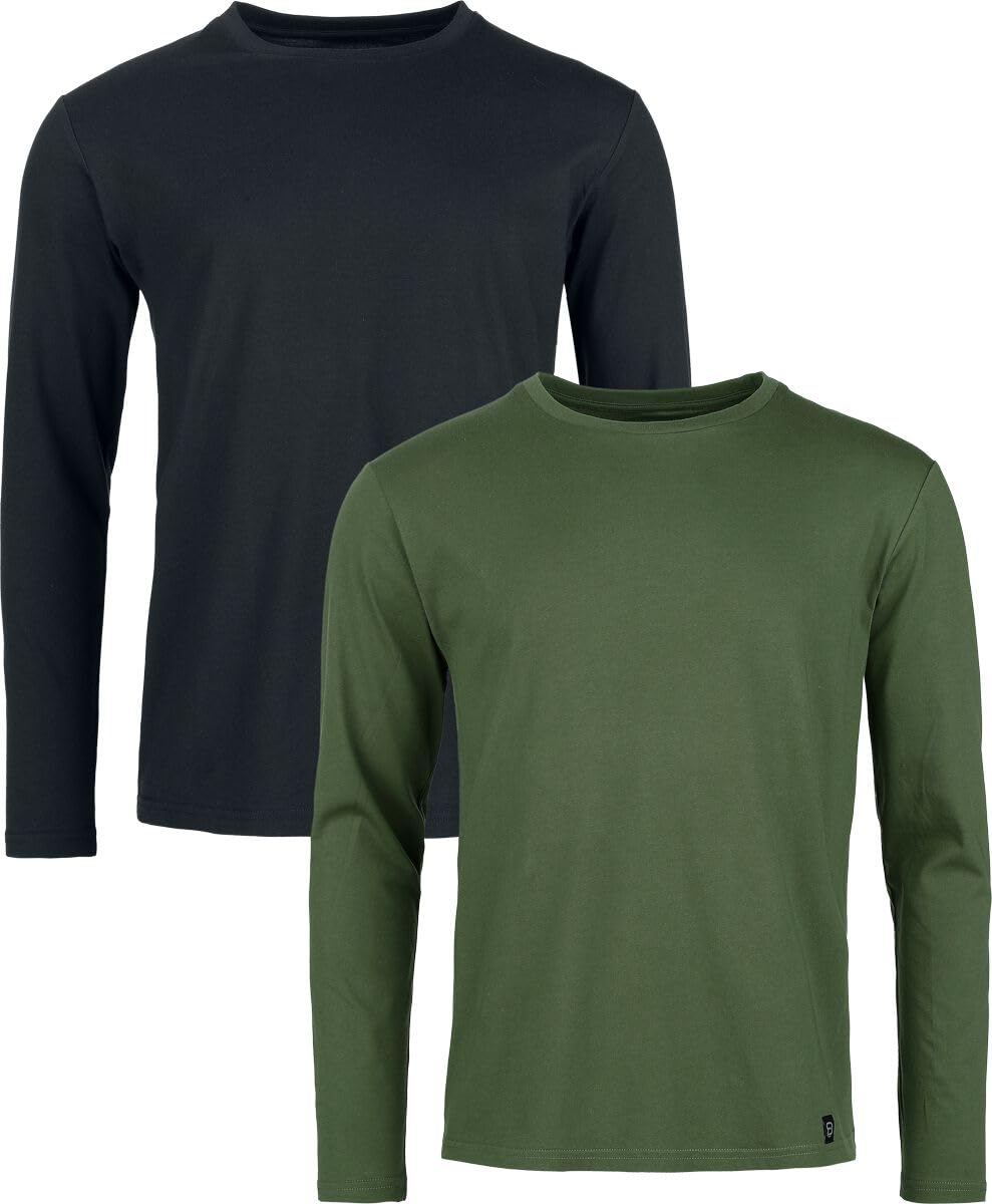red-by-emp-longsleeves-herren-doppelpack-schwarz-oliv image 1