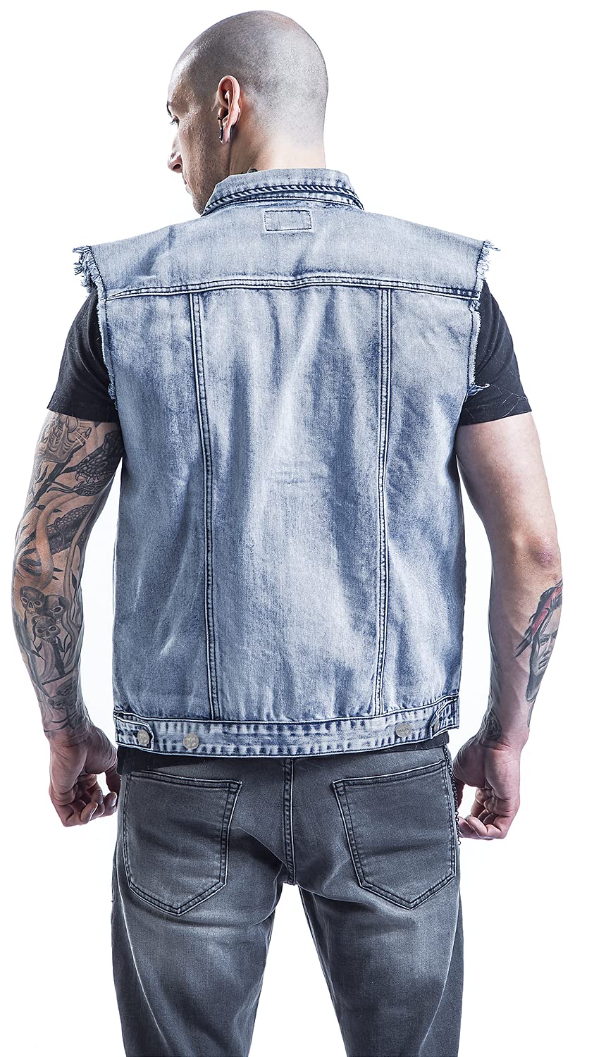 black-premium-by-emp-jeansweste-herren-m-rmellos-blau image 6