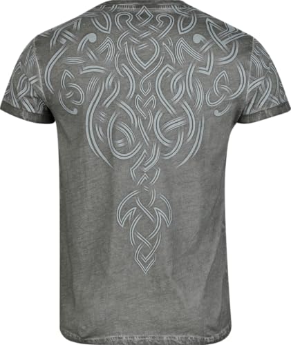 black-premium-herren-t-shirt-grau-v-neck-print image 8