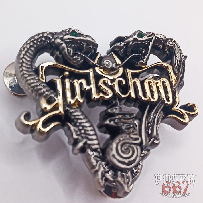 girlschool-snakes-n-flowers-3d-pin-anstecker-5-cm-silber image 4