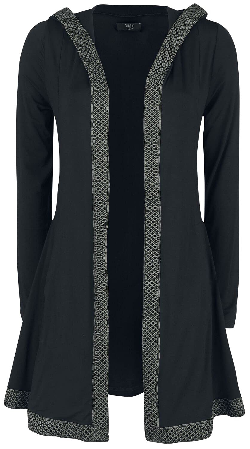 black-premium-by-emp-cardigan-damen-schwarz-mit-kapuze-gr-s image 1