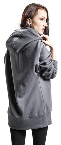 black-premium-by-emp-kapuzenpullover-damen-grau-gr-l-mit-kragen image 7