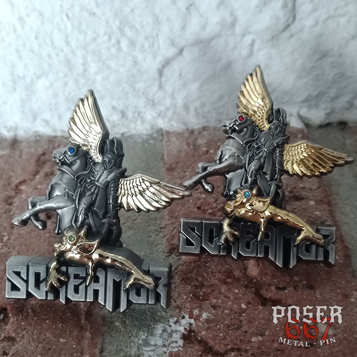 screamer-sacrifice-3d-pin-metall-5-cm-antik-silber image 4