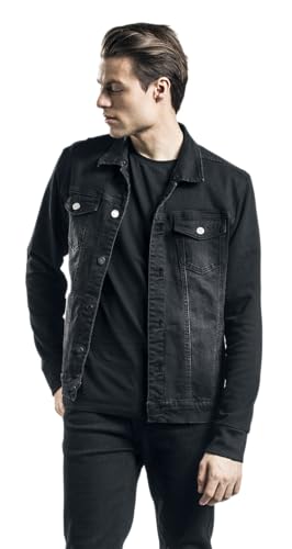 red-by-emp-jeansjacke-herren-dunkelgrau-kapuze-l-streetwear image 8