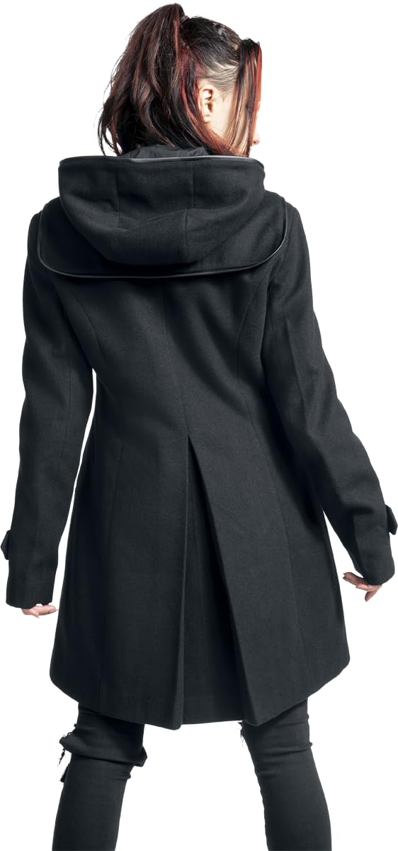 black-premium-by-emp-damen-mantel-schwarz-mit-kapuze-gr-e-m image 6
