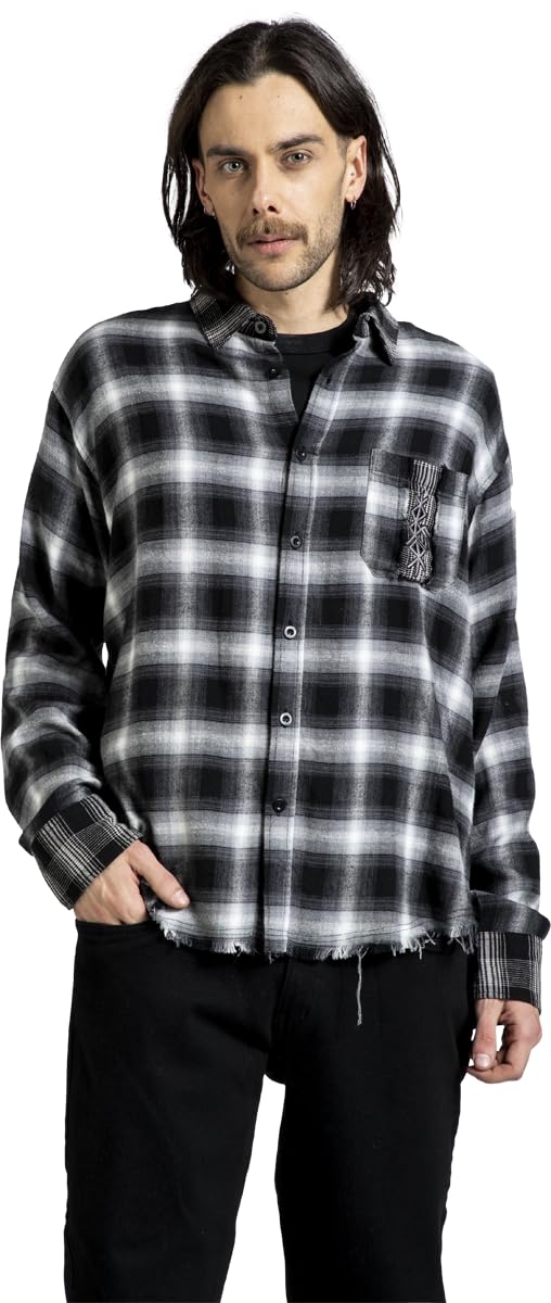 black-premium-by-emp-pagan-roots-oversized-flanellhemd-xl-schwarz image 8